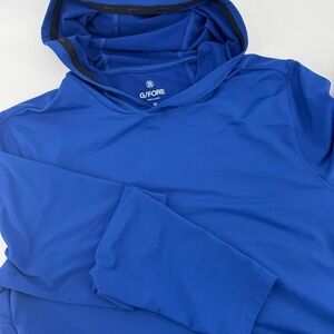 G/FORE Mens Royal Blue Performance Golf Hoodie Marlin Crest Size Medium